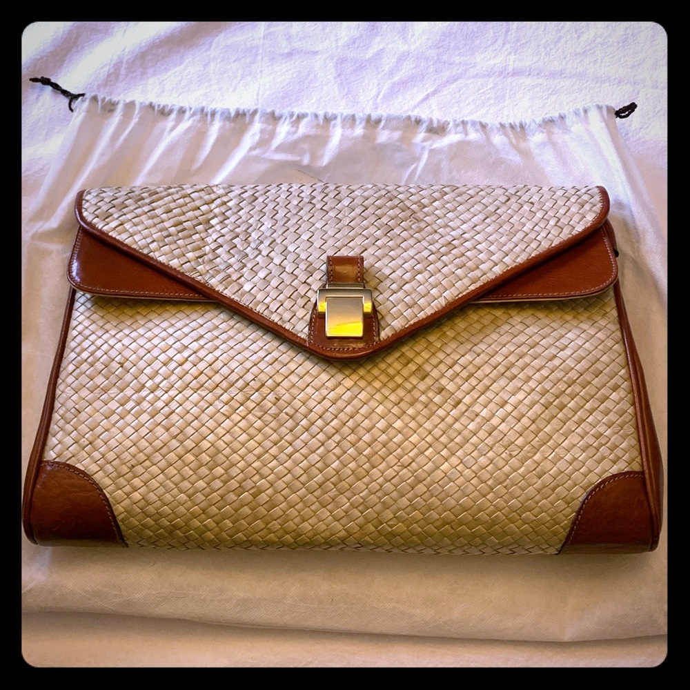 Dillard’s Leather and Straw made in Italy handbag